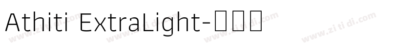 Athiti ExtraLight字体转换
